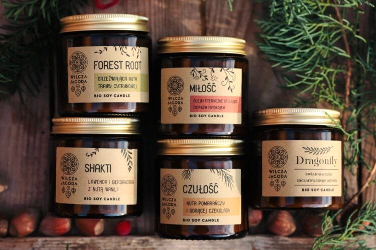 Pięciopak - zestaw świec sojowych w słoikach